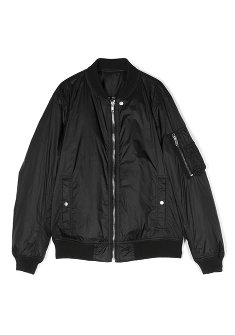 Bomber con zip in nero - bambini RICK OWENS KIDS | BG01C7771ND09